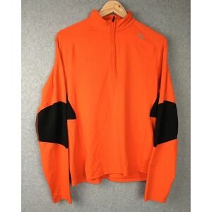 Polo Ralph Lauren RLX Mens Orange Quarter Zip Pullover Top Size M